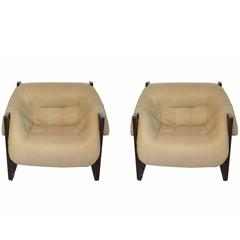Pair of Lounge Chairs in Rosewood by Percival Lafer