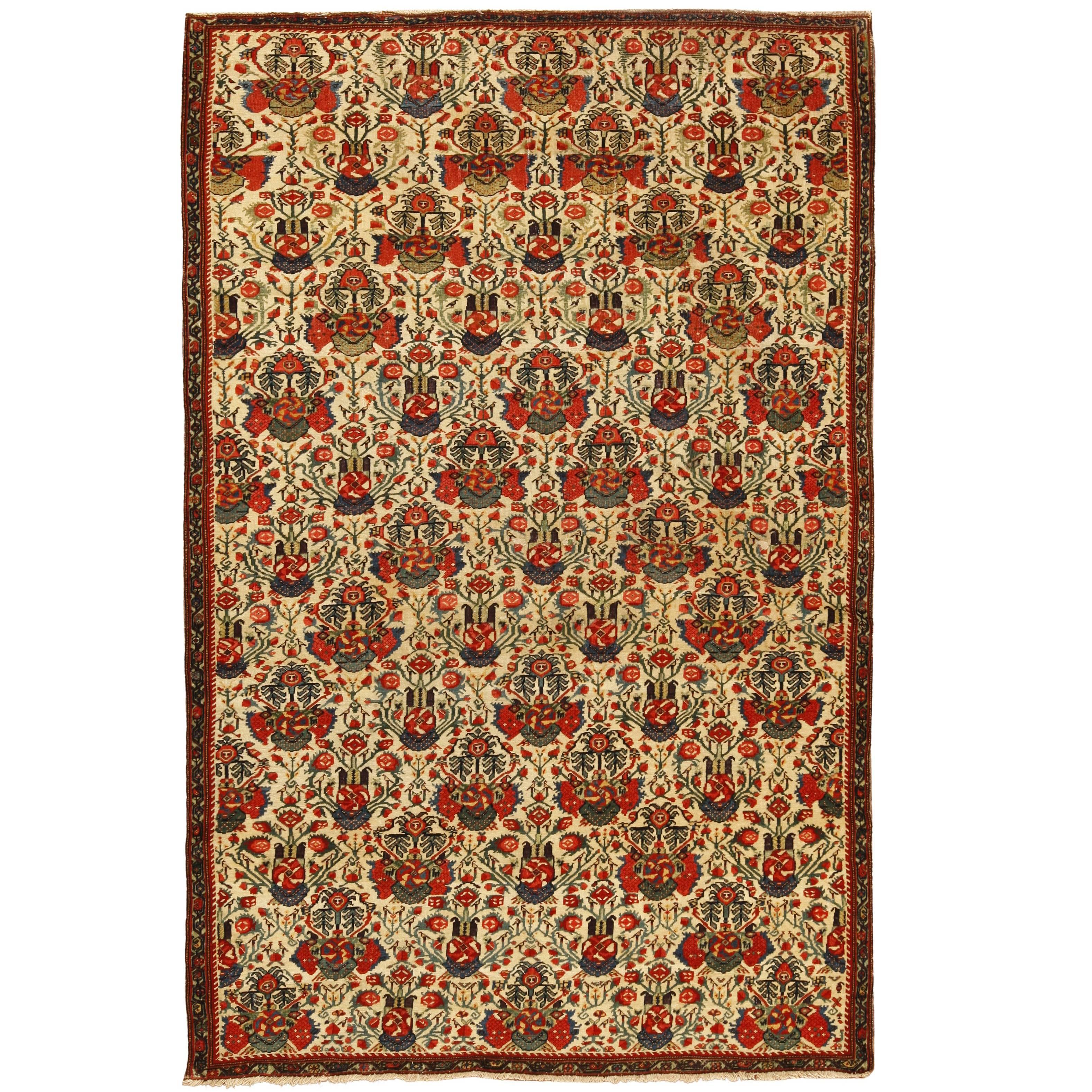 Exceptional Mid-19th Century Persian Fereghen Rug For Sale