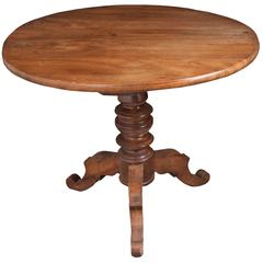 French 19th Century Walnut Gueridon Table 9