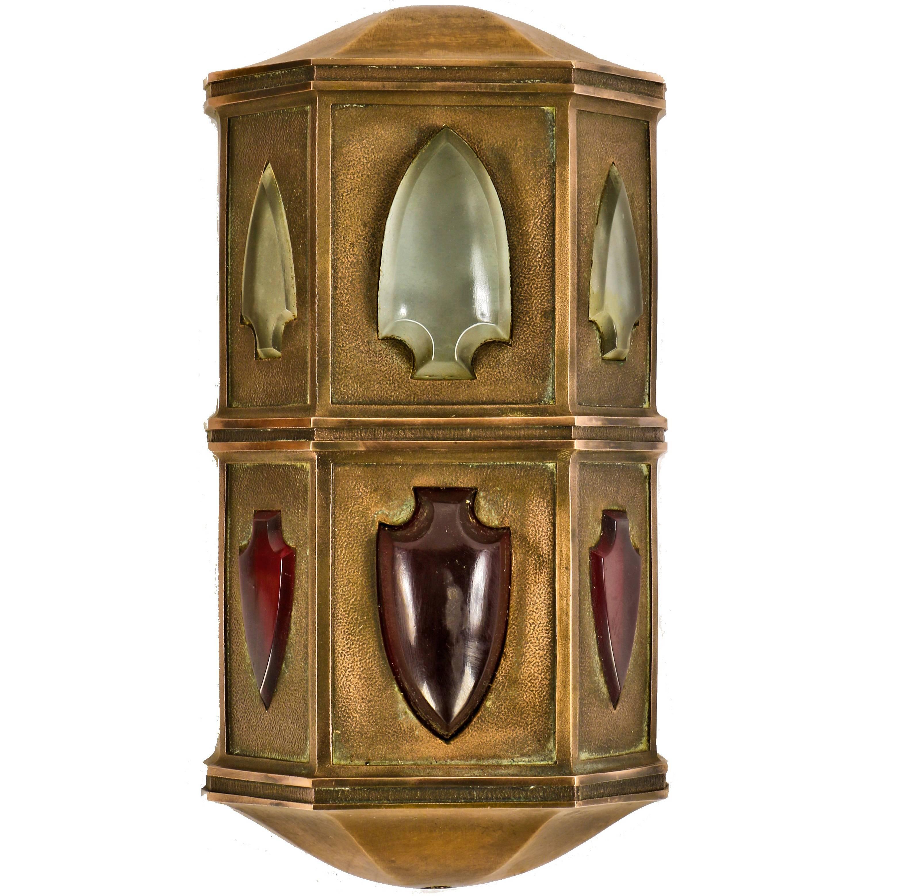 20th Century Wall-Mount Bronze Elevator Indicator from the Medinah Athletic Club For Sale