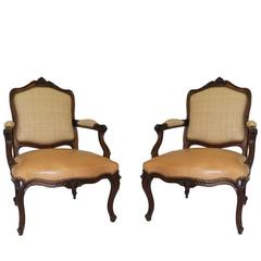 Pair of French Louis XV Style Fauteuil