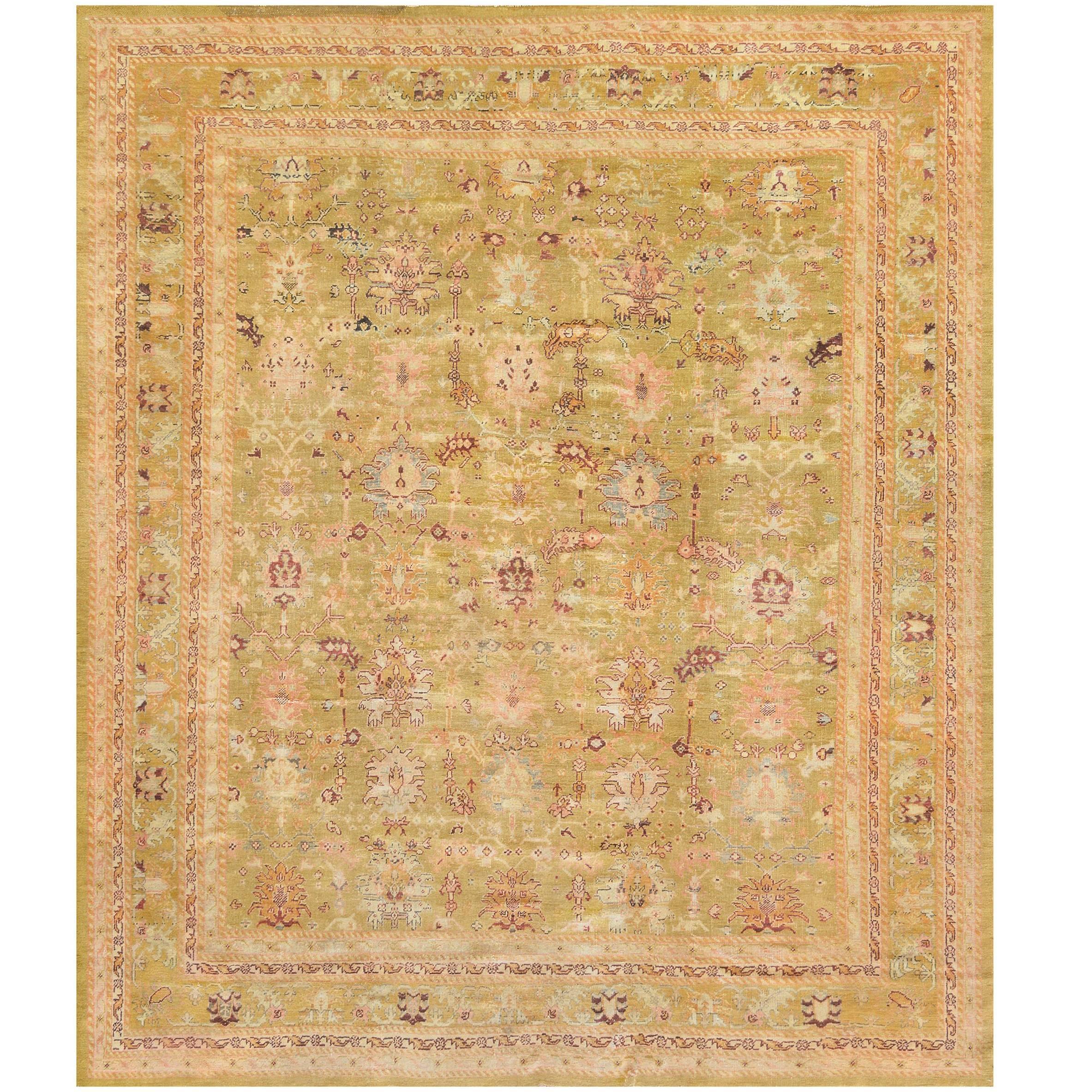 Late 19th Century Oushak Rug from Anatolia For Sale