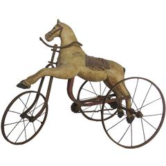 Antique Wooden Horse Tricycle