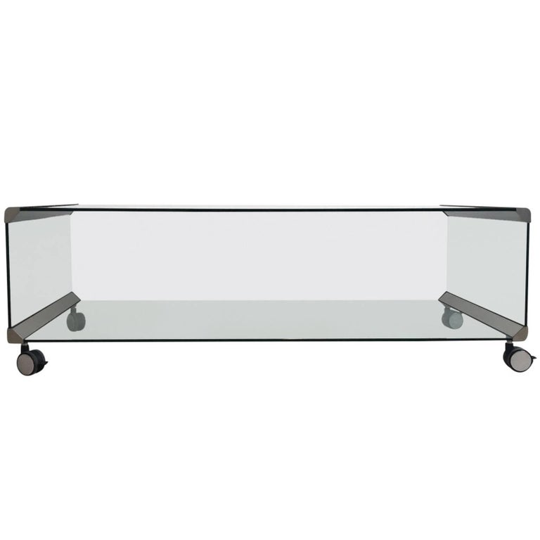 Chrome and Glass Coffee Table, by Pierangelo Galotti for Galotti and  Radice, 1975 For Sale at 1stDibs