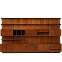 Beautiful 1960s Danish Poul Cadovius Teak Wall Unit by Cado, Shelving System