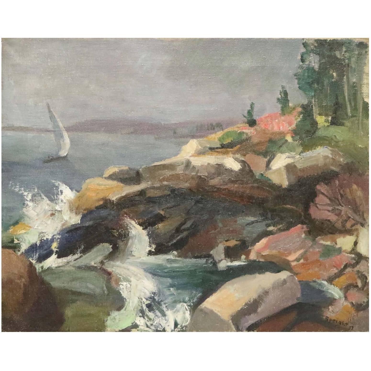 Francis Speight, 'Summer in Maine', Oil on Canvas, Signed
