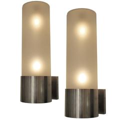 Pair of Monumental Wall Lights by Arredoluce