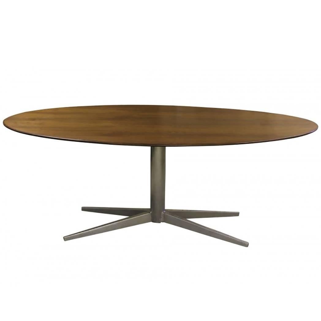 Period Mid-Century Oval Walnut Conference or Dining Table