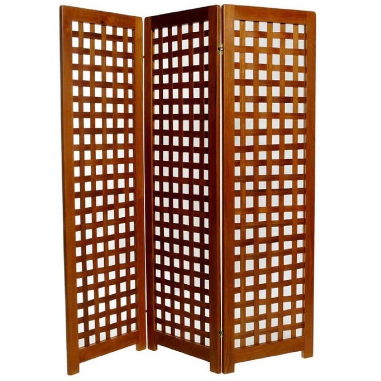 Danish Teak Folding Screen For Sale at 1stDibs