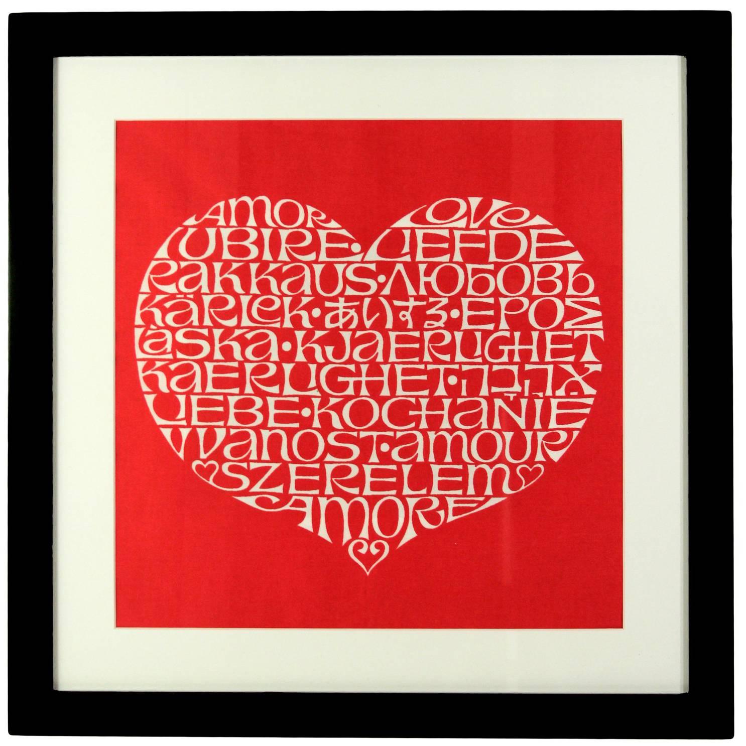 International Heart by Alexander Girard, Framed