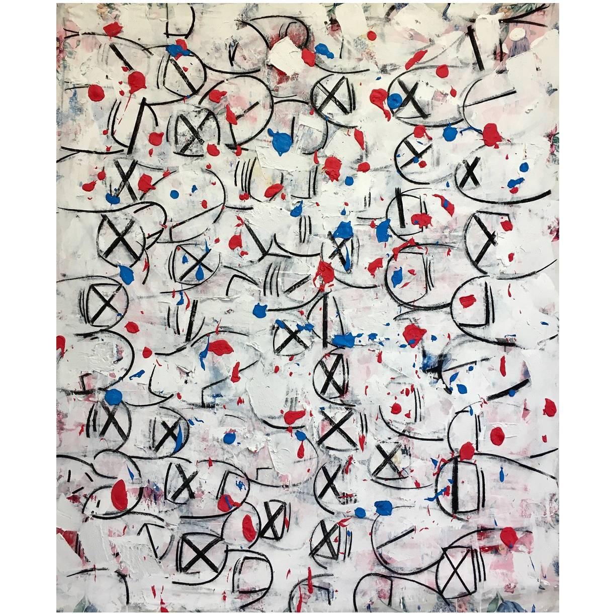 Large Modern Painting "Confetti Days" by Eric Stefanski For Sale
