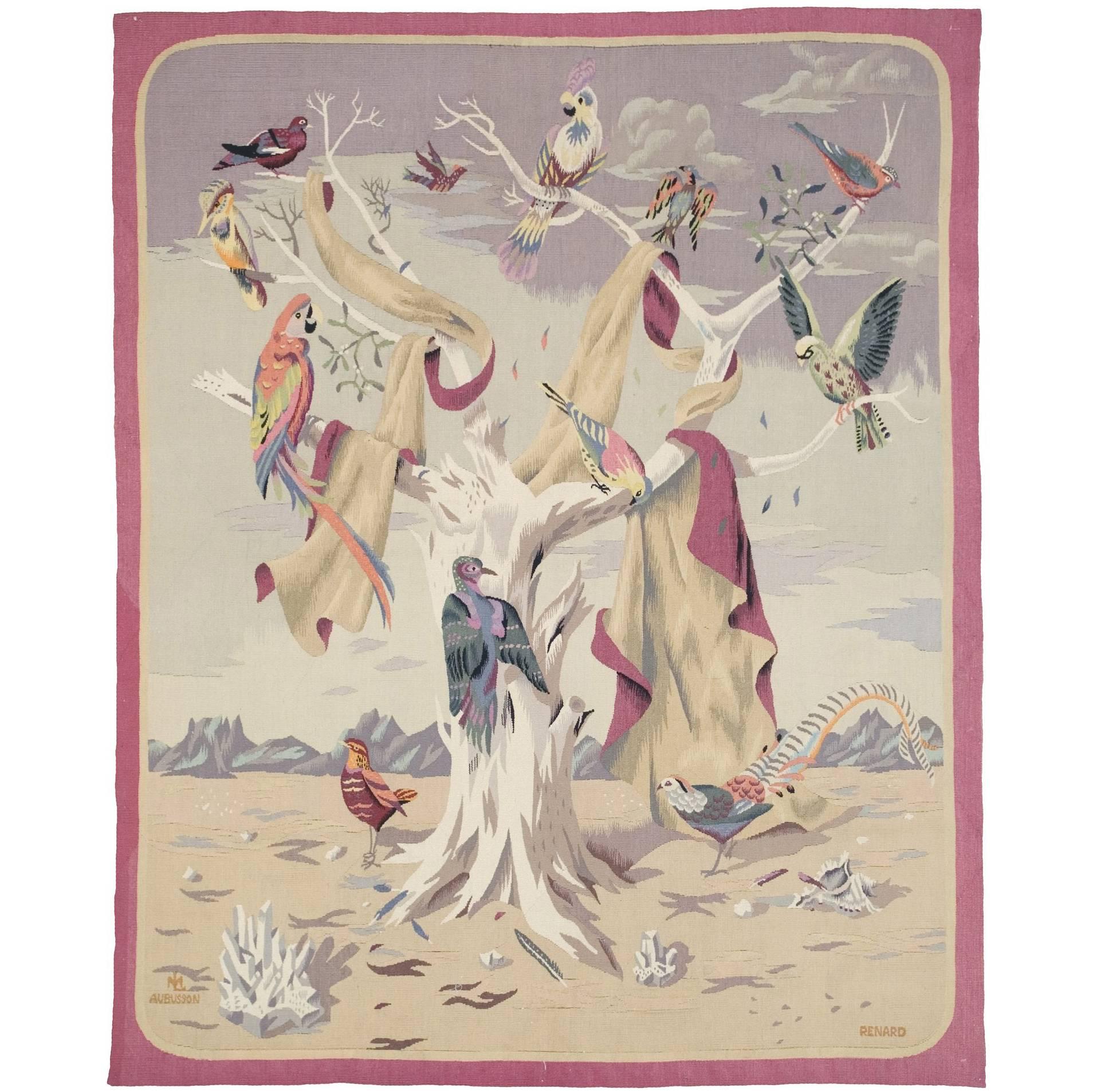 ML Aubusson Renard, Französischer Wandteppich im Angebot