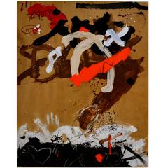 taira media Abstract Mixed-Media Painting by Taira