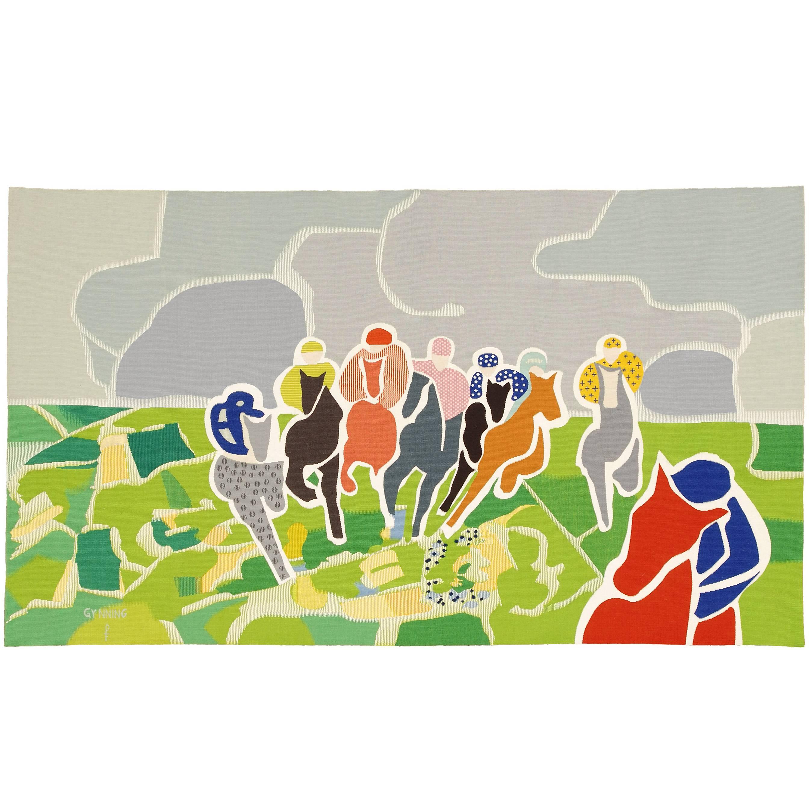 "The Winner", Swedish Wall Hanging, Lars Gynning, Pinton Frères, 1960 For Sale