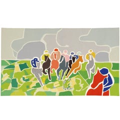 Retro "The Winner", Swedish Wall Hanging, Lars Gynning, Pinton Frères, 1960