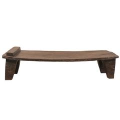 Ethnic / Rustic Primitive Naga Wood Indian Coffee Table from Tribes of Nagaland