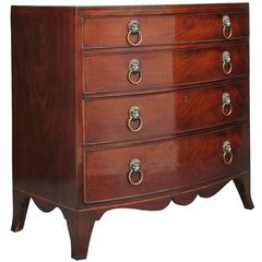 Early 19th Century George III Mahogany Bowfront Chest of Drawers