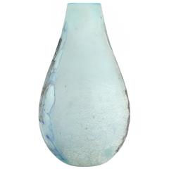 Monumental 20th Century Murano Glass Scavo Vase by Barbini
