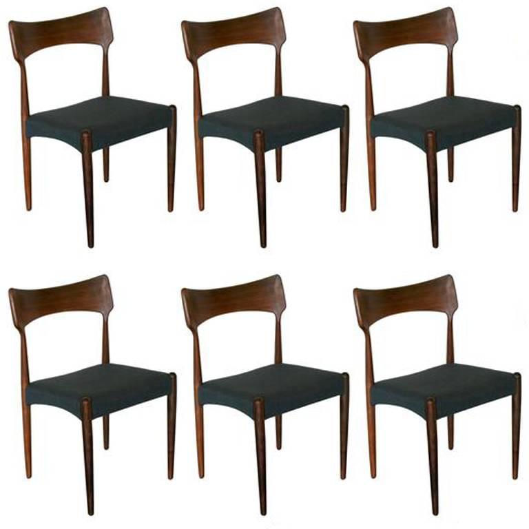 Vintage Danish Rosewood Dining Chairs For Sale