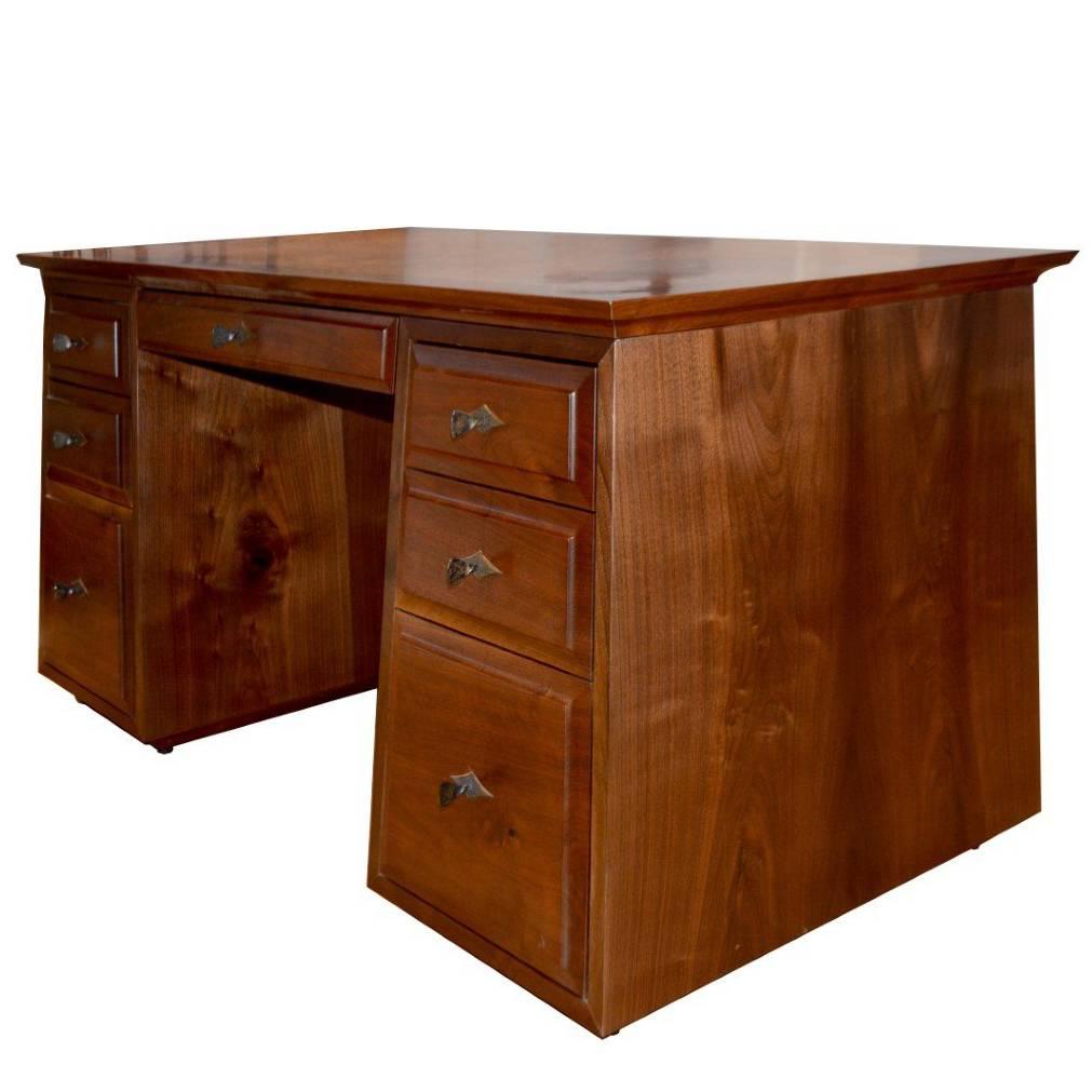 David N Ebner, Bookmatched Carpathian Burl Desk For Sale