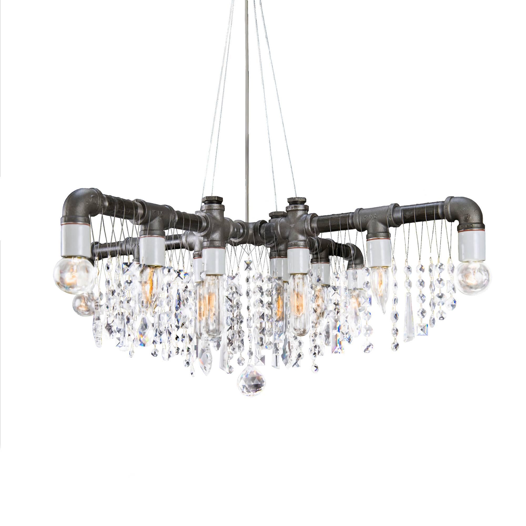 Industrial Collection X-Chandelier For Sale