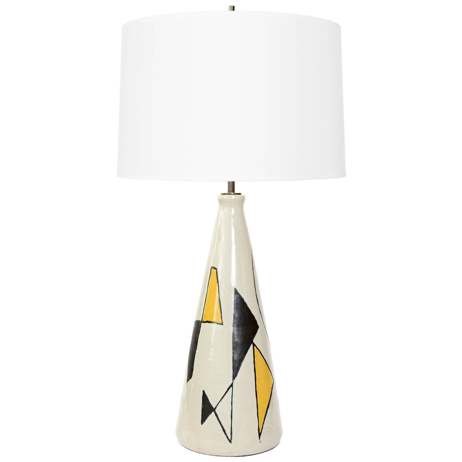 Scandinavian Modern Ceramic Lamp by Axel Bruel