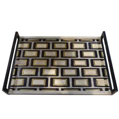 Shagreen / Brass and Shell Tray, France, Contemporary 9
