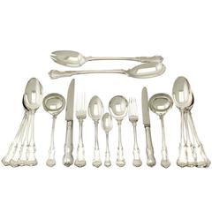 Sterling Silver Canteen of Cutlery for Twelve Persons