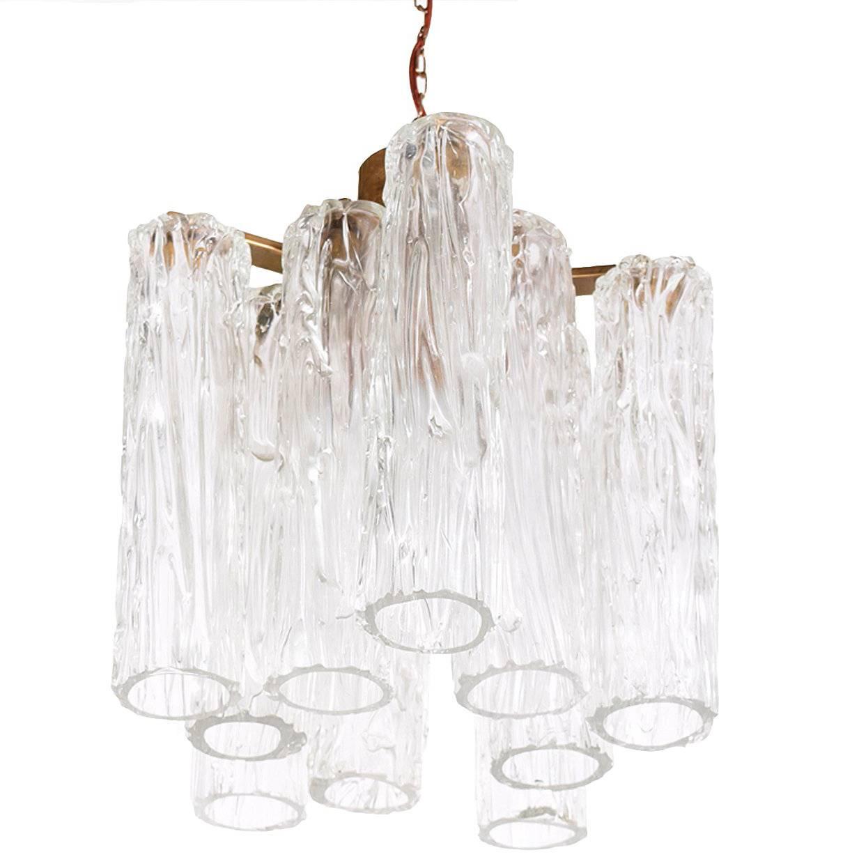 1940s Murano Chandelier Attributed to Barovier & Toso For Sale