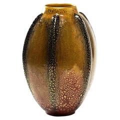 20th Century Art Deco Reptilian Skin Vase by Raoul Lachenal