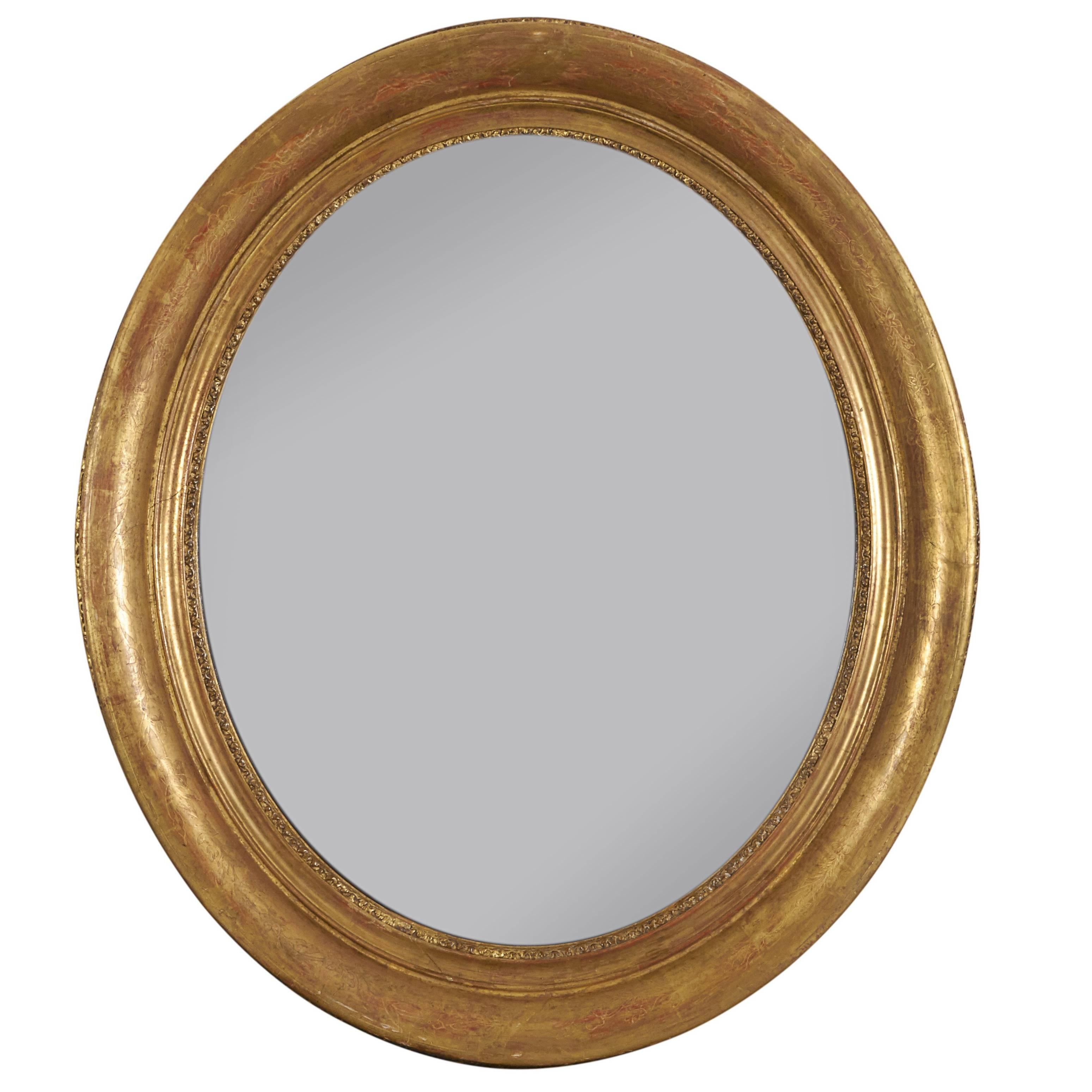 Oval Giltwood Mirror