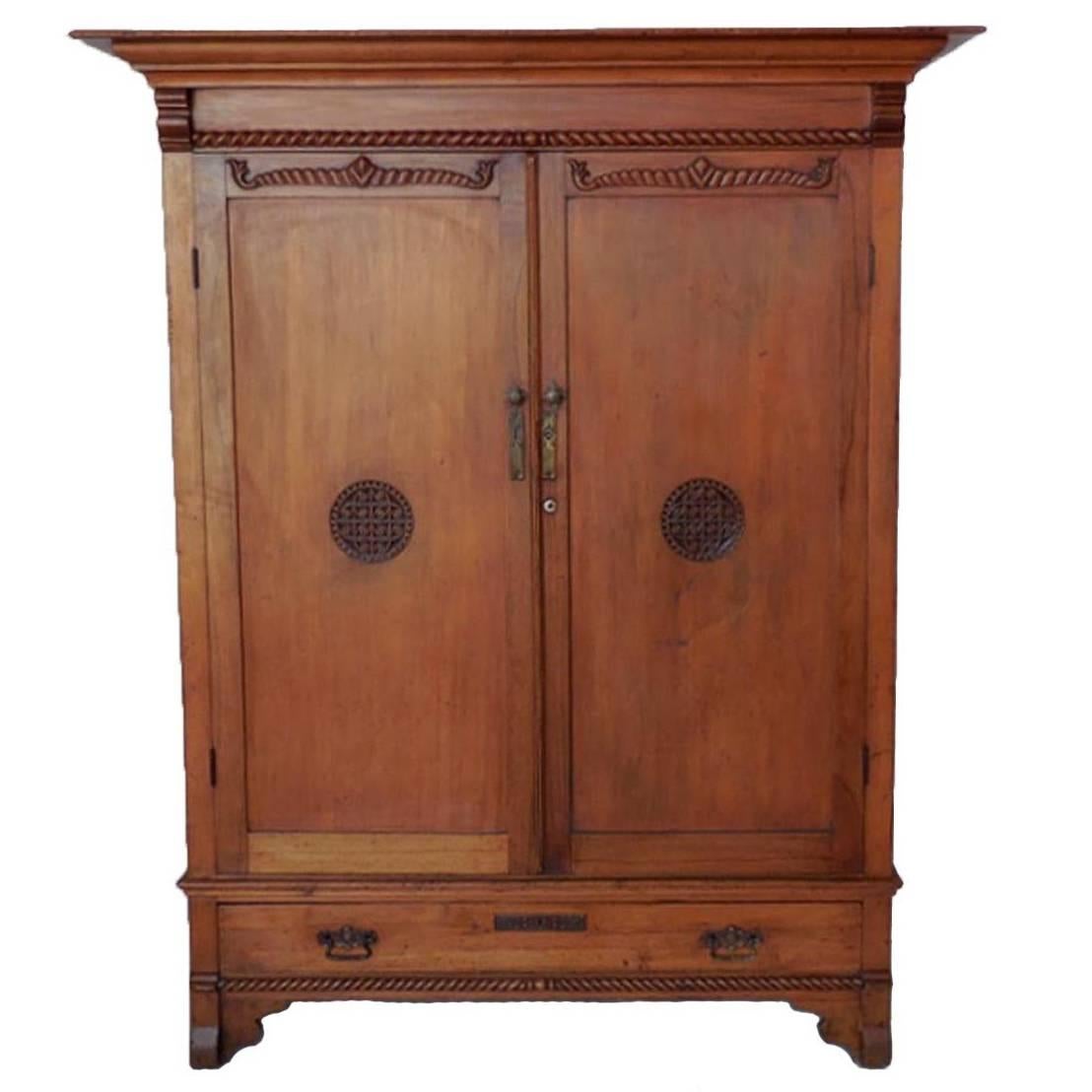 Early 20th Century Guatemalan Cabinet or Wardrobe with Drawers