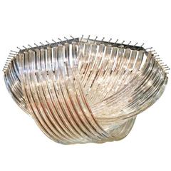 Modernist Murano Glass Ribbon Chandelier, circa 1980 9