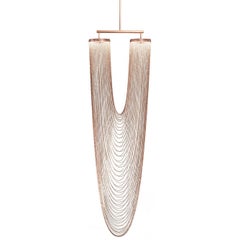 Otero Large Chandelier in Aged Copper with Copper Chains by Larose Guyon