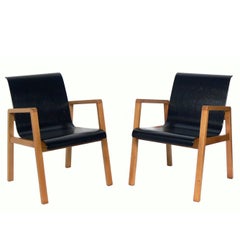 Pair of Bentwood Modern Lounge Chairs Designed by Alvar Aalto, circa 1940s