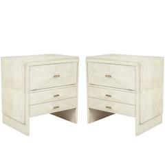 Shagreen Side Tables or Nightstands, France 2