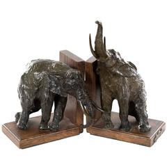 French Bronze Elephant Bookends 7