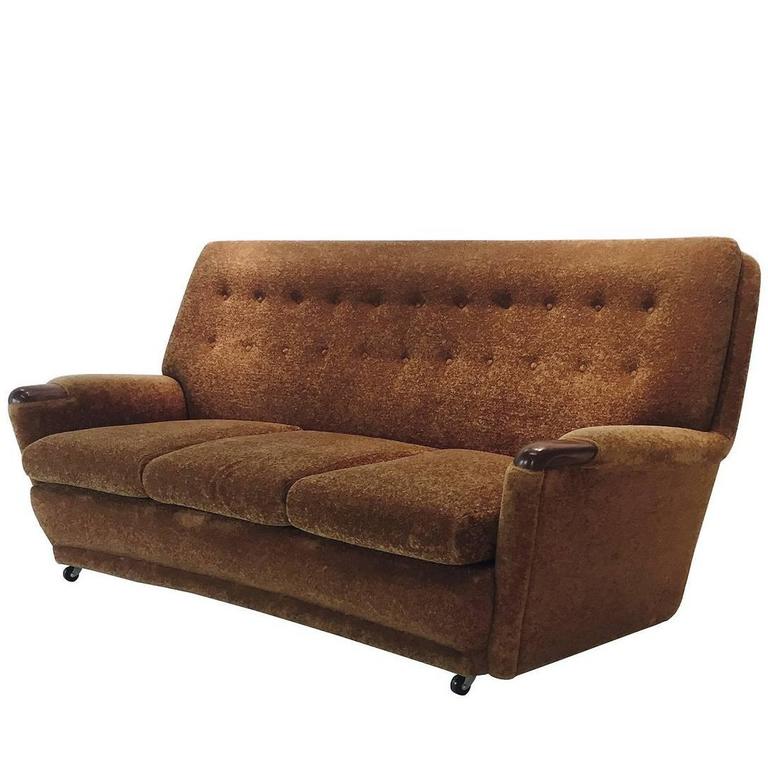 Vintage Italian Mohair Sofa At 1stdibs Vintage Italian Mohair Sofa For