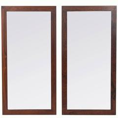 Pair of Danish Modern Rosewood Mirrors 2