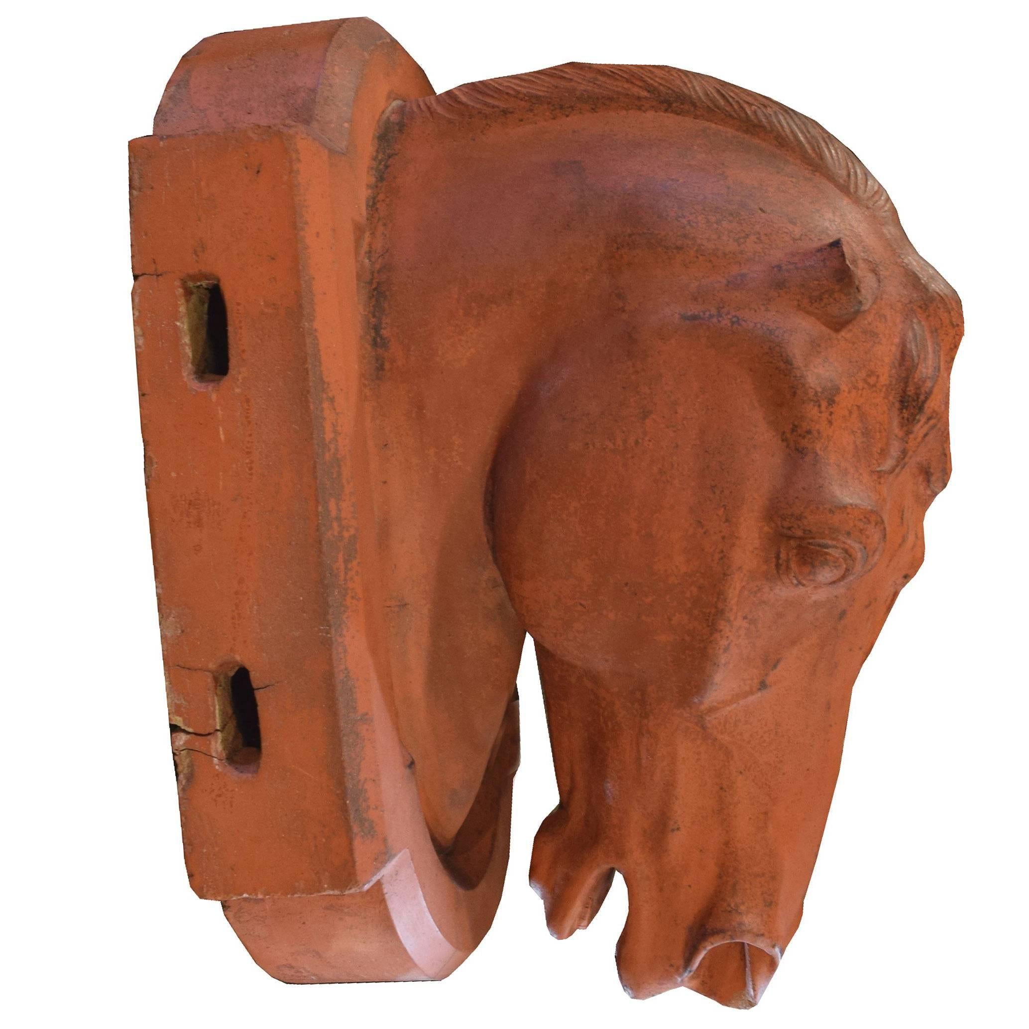 American Terra Cotta Horse Head