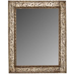 Spanish Style Silver Patterned Giltwood Mirror