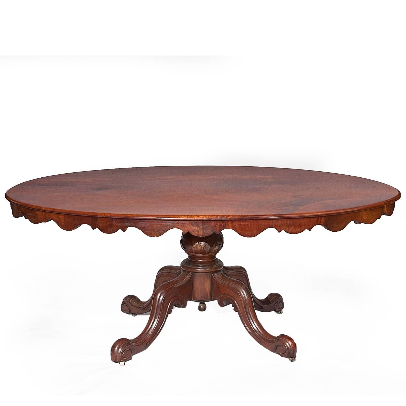 19th Century Mahogany Oval Supper Table