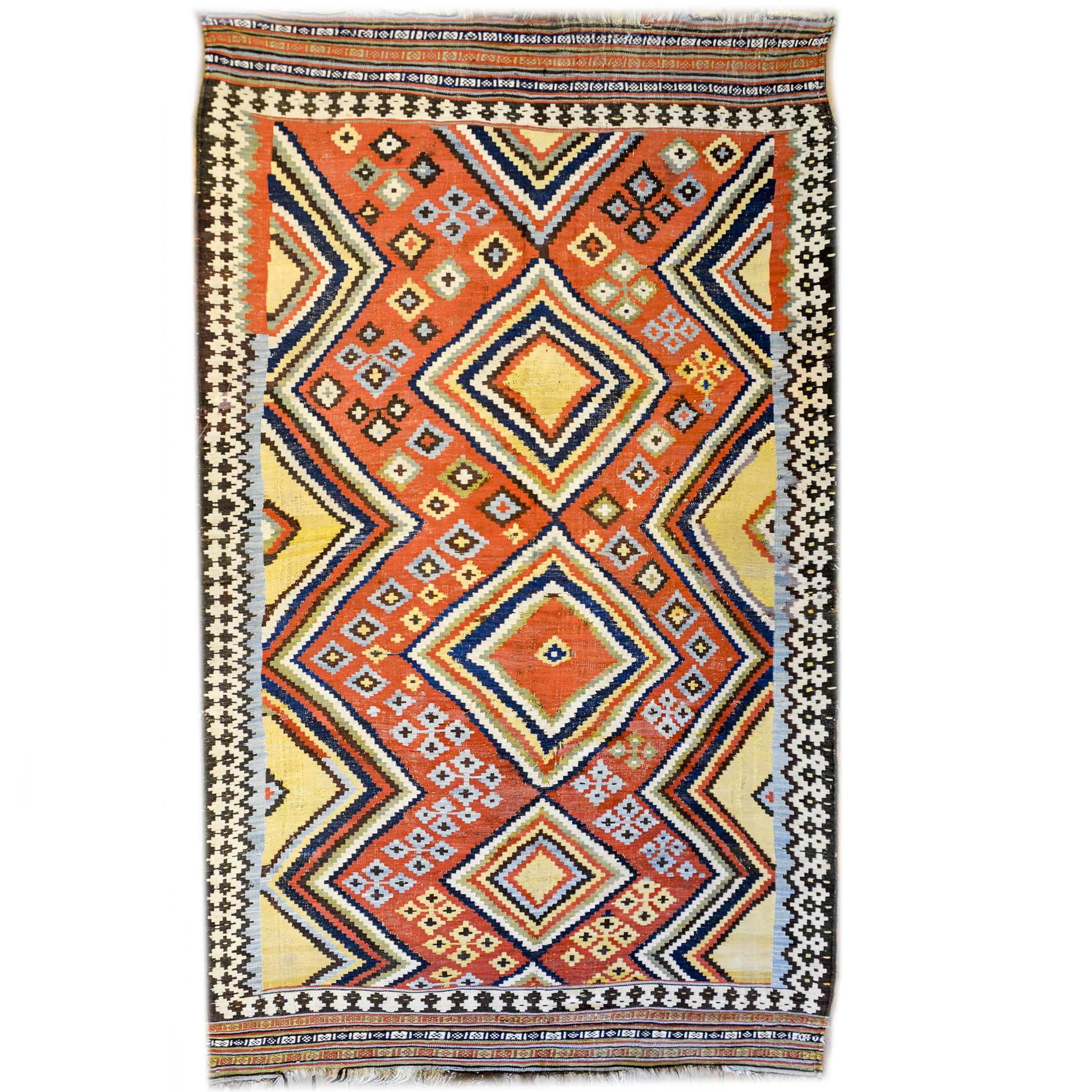 Incredible Mid-20th Century Ghashgaei Kilim