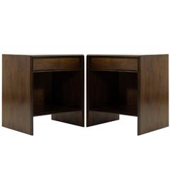 T.H. Robsjohn-Gibbings for Widdicomb Walnut Nightstands, circa 1956