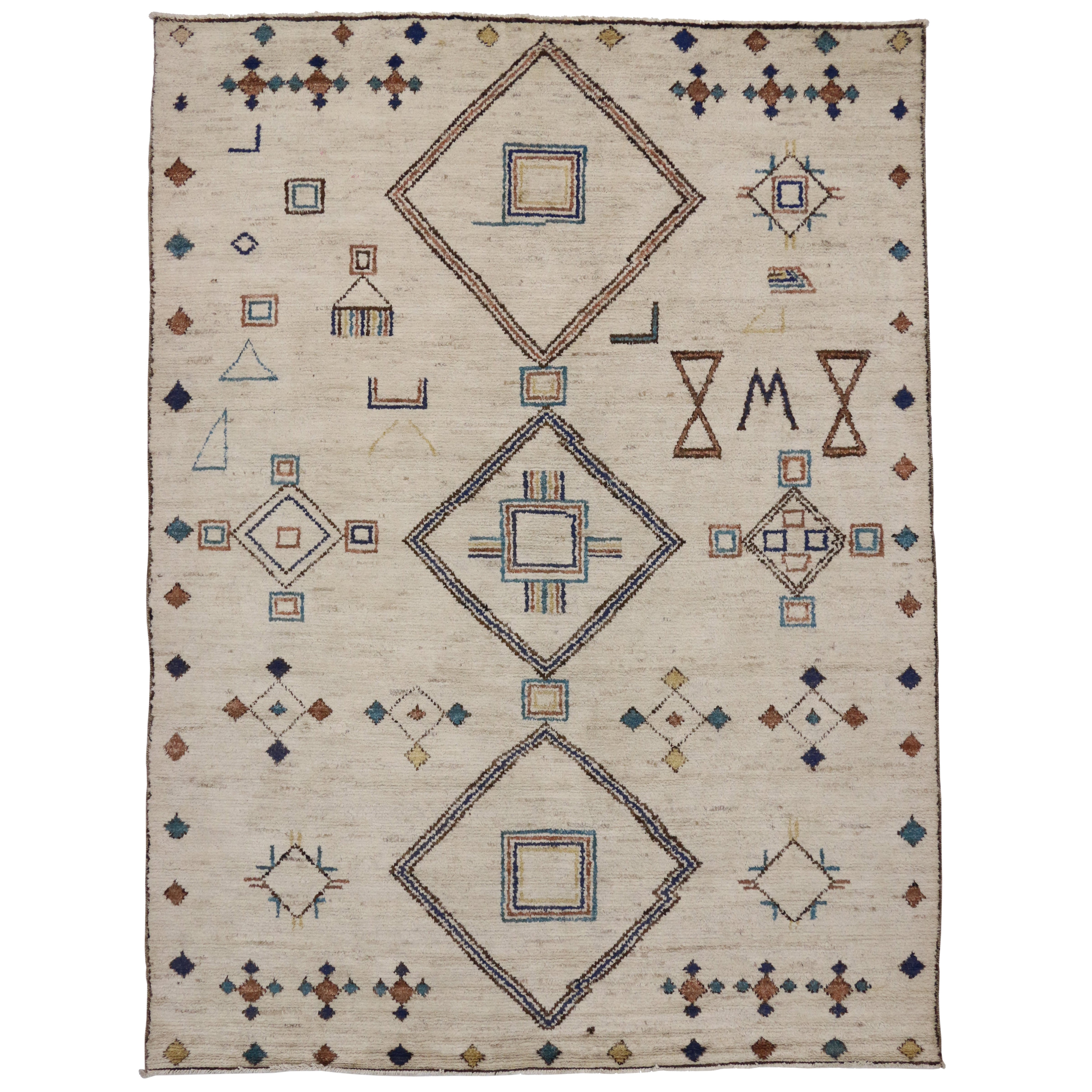 Contemporary Moroccan Style Area Rug With Modern Tribal Design For Contemporary Moroccan Style Area Rug With Modern Tribal Design For