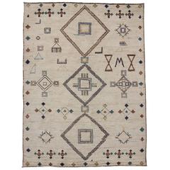 Contemporary Moroccan Style Area Rug with Modern Tribal Design