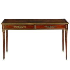 Fine French Louis XVI Style Mahogany Leather Top Writing Desk, 19th Century 7