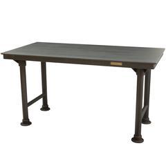 Raw Iron and Steel Work Table by Reading, circa 1920