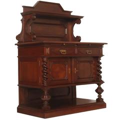 Late 19th Century Buffet Credenza Sideboard Chestnut Carved Renaissance Style 6