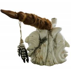 Native American Theme Marble Sculpture by Mel General 3